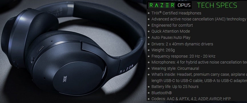 Razer Opus headset price details for India pic