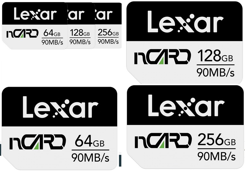 Lexar Nano Memory card in different zie and features pic