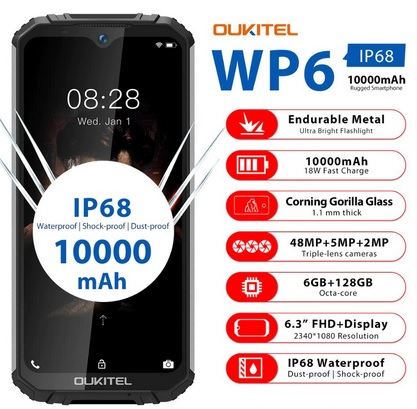 OUKITEL WP6 with high quality features and low price image