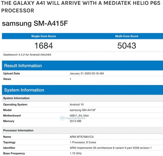 Samsung Galaxy A41 price for Indian consumers in 2020 pic