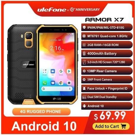 Ulefone Armor X7 entry level ruggged smartphone at low price pic