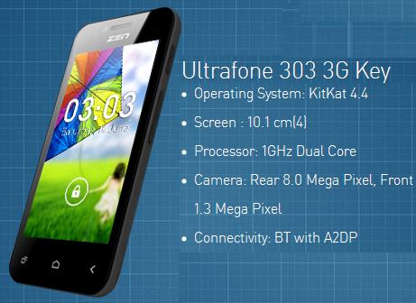 Zen Ultrafone 303 3G price pic