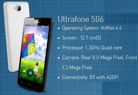 Zen Ultrafone 506 price pic