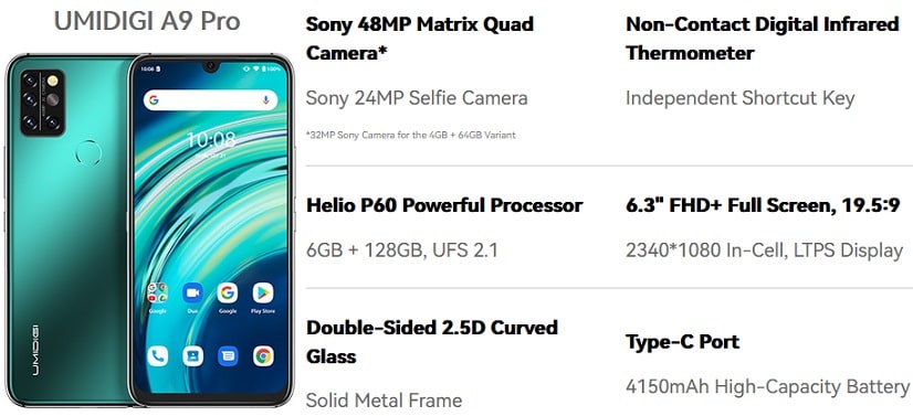 UMIDIGI A9 Pro with top quality features and low price in India pic