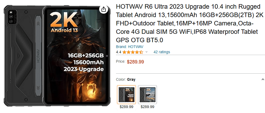 HOTWAV R6 Ultra rugged tablet with quality features and low price pic